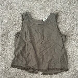 Thread & Supply Fringed Tank Top - Olive